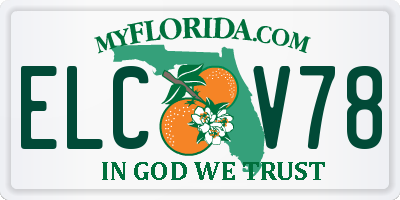 FL license plate ELCV78
