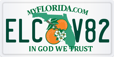 FL license plate ELCV82