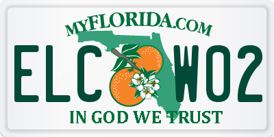 FL license plate ELCW02
