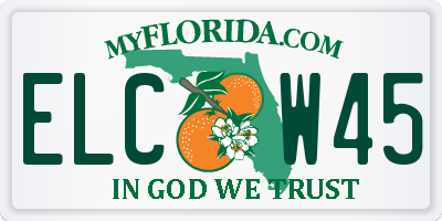 FL license plate ELCW45