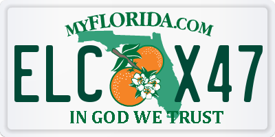 FL license plate ELCX47