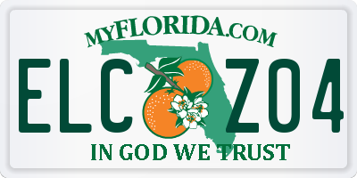 FL license plate ELCZ04
