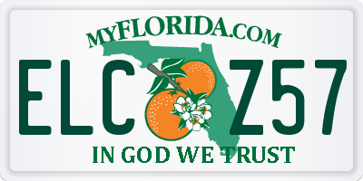 FL license plate ELCZ57
