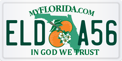 FL license plate ELDA56