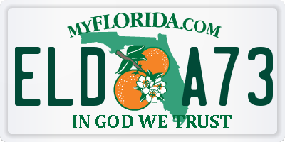 FL license plate ELDA73