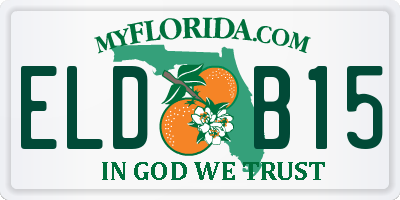 FL license plate ELDB15