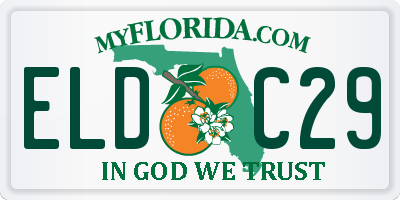 FL license plate ELDC29