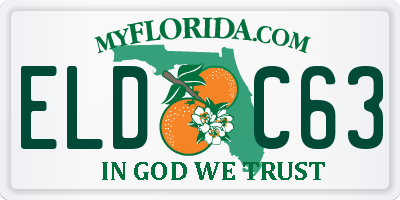 FL license plate ELDC63