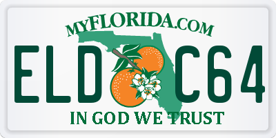 FL license plate ELDC64
