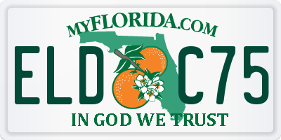 FL license plate ELDC75
