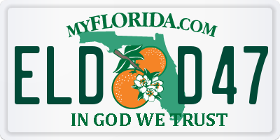 FL license plate ELDD47