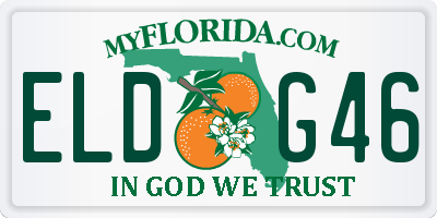 FL license plate ELDG46