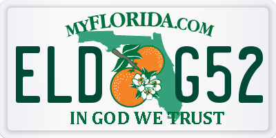 FL license plate ELDG52