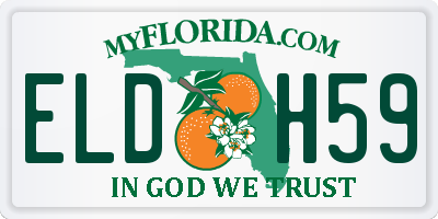 FL license plate ELDH59