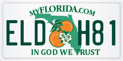 FL license plate ELDH81