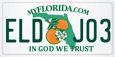 FL license plate ELDJ03