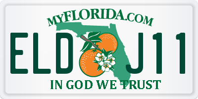 FL license plate ELDJ11