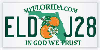 FL license plate ELDJ28