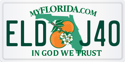 FL license plate ELDJ40