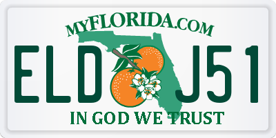 FL license plate ELDJ51