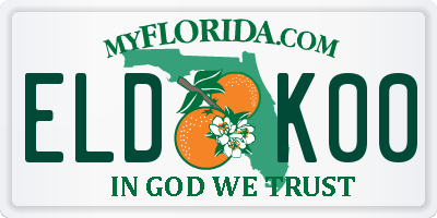 FL license plate ELDK00
