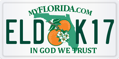 FL license plate ELDK17