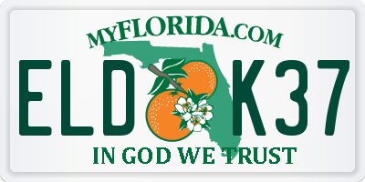 FL license plate ELDK37
