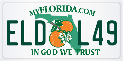 FL license plate ELDL49