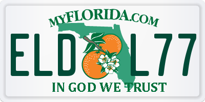 FL license plate ELDL77