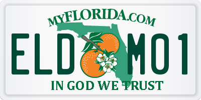 FL license plate ELDM01