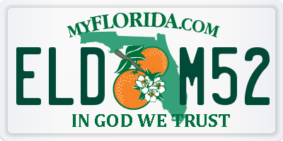 FL license plate ELDM52