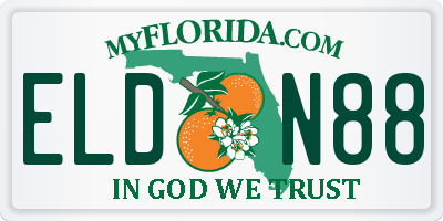 FL license plate ELDN88