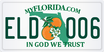 FL license plate ELDO06