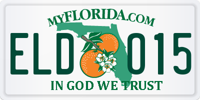 FL license plate ELDO15