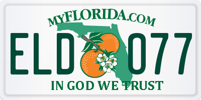 FL license plate ELDO77