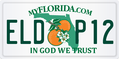 FL license plate ELDP12