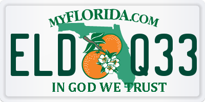 FL license plate ELDQ33