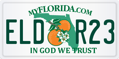 FL license plate ELDR23
