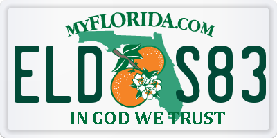 FL license plate ELDS83