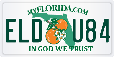 FL license plate ELDU84