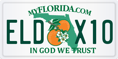 FL license plate ELDX10