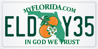 FL license plate ELDY35