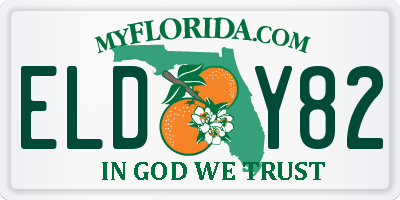 FL license plate ELDY82