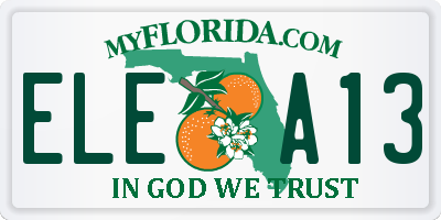 FL license plate ELEA13