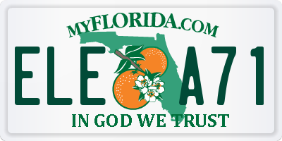 FL license plate ELEA71