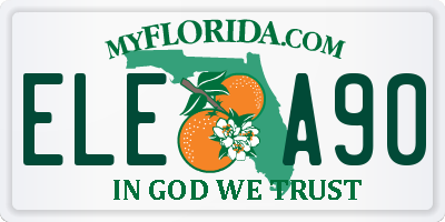 FL license plate ELEA90