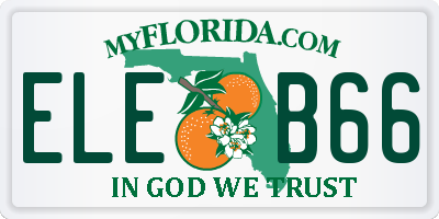 FL license plate ELEB66