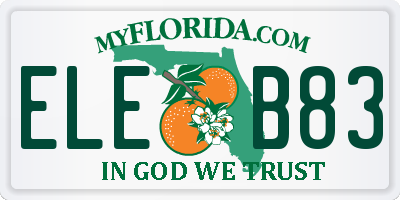 FL license plate ELEB83