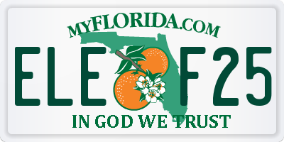 FL license plate ELEF25