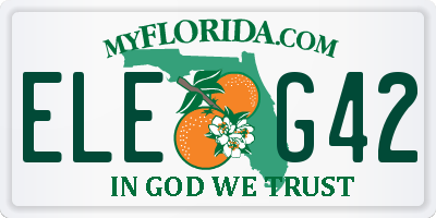 FL license plate ELEG42